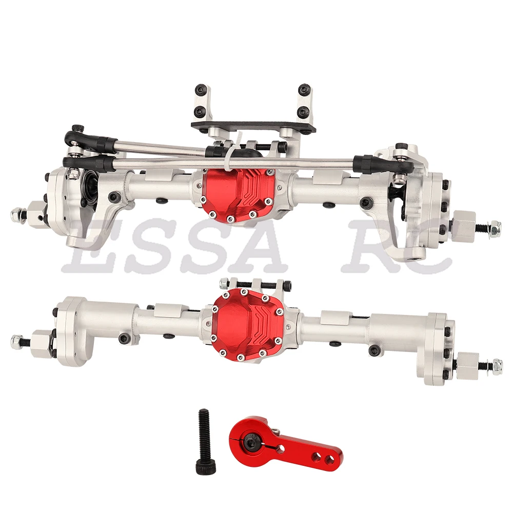 Aluminum Alloy Complete Front Rear Portal Axle for Axial SCX10 II AX90060 90046 90047 1/10 RC Crawler Truck Metal Upraded Parts 3
