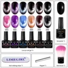 Limegirl 8ml Cat Eye Nail Gel Polish Set Shiny Magnetic Gel Polish Galaxy Chameleon Effect Nail Gel Soak Off Salon Manicure Kit 2