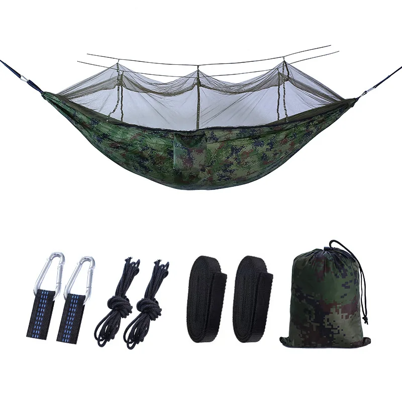 

Camping Outdoor Hammock With Mosquito Net Portable Hanging Bed Hike Sleeping Hanging Hammock Swing For Outdoor Activities