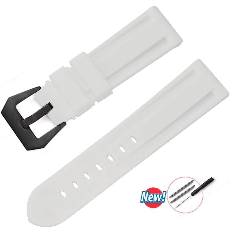 Men's Sport Silicone Rubber Watch Band – Universal Replacement Wristband Bracelet
