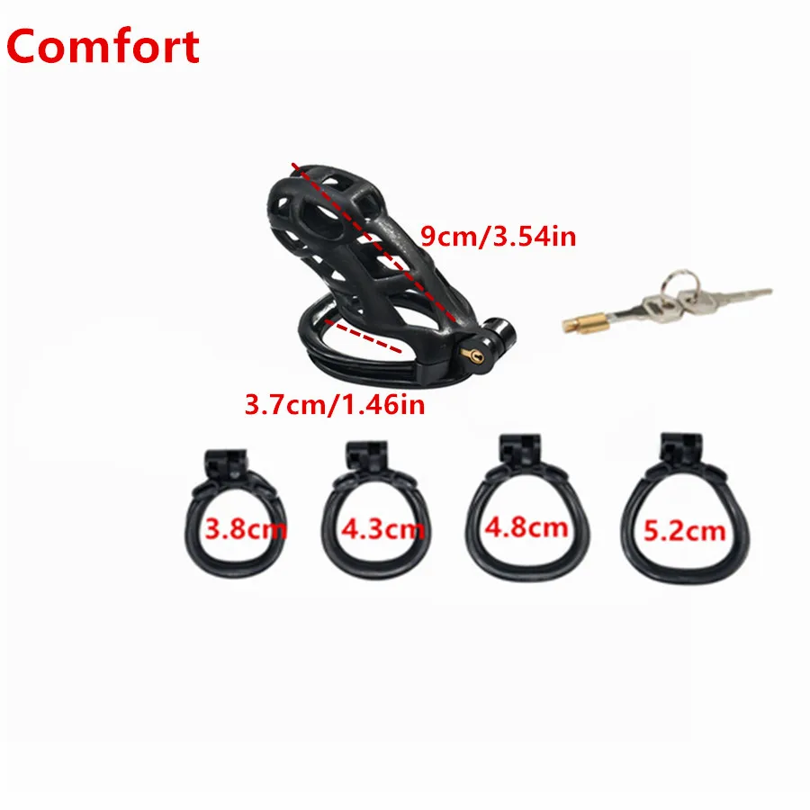 Superior Cobra Male Chastity Cage Lock Device With 4rings Sex toys for men