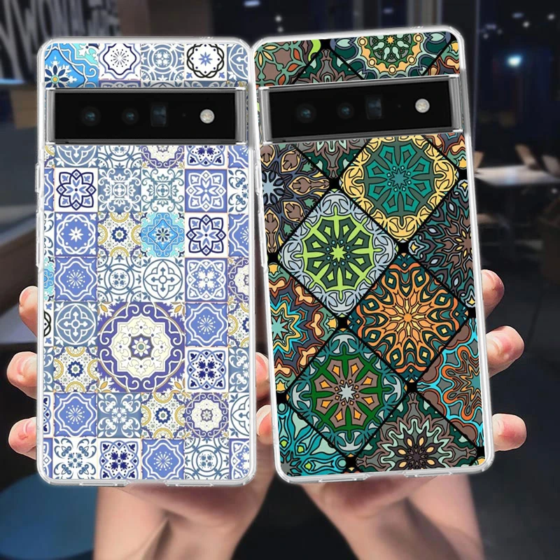 Mandala Flower Totem Shockproof Clear Silicone Phone Case