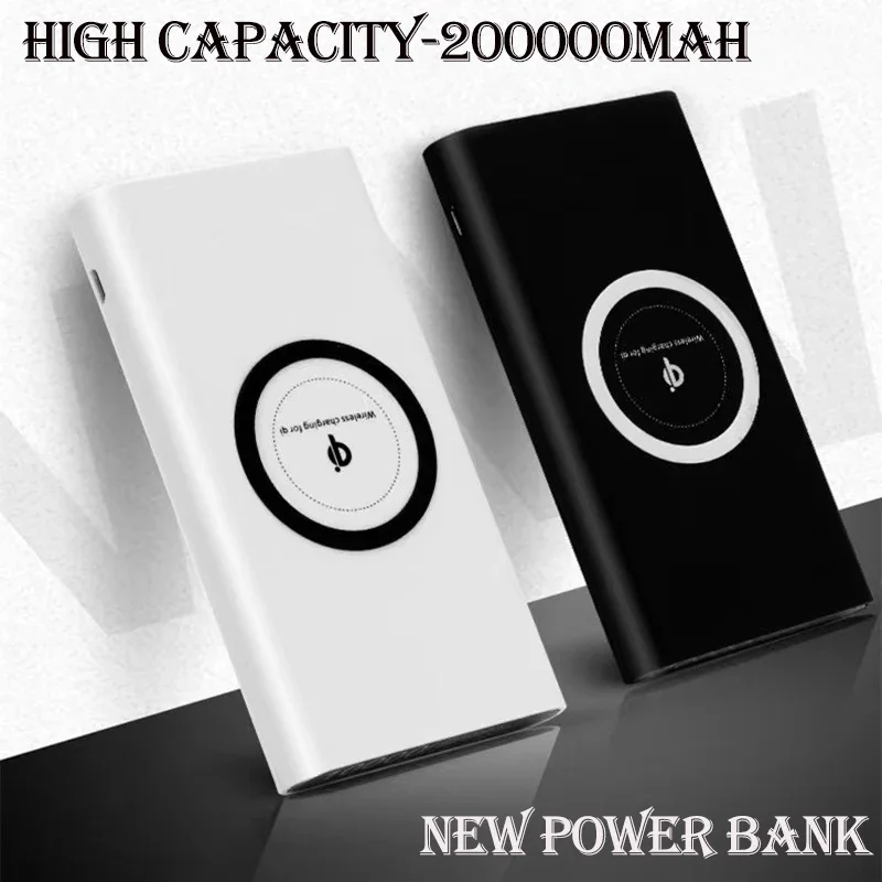 

New high-capacity wireless fast charging power bank portable 200000mAh display screen suitable for HTC power bank iPhone