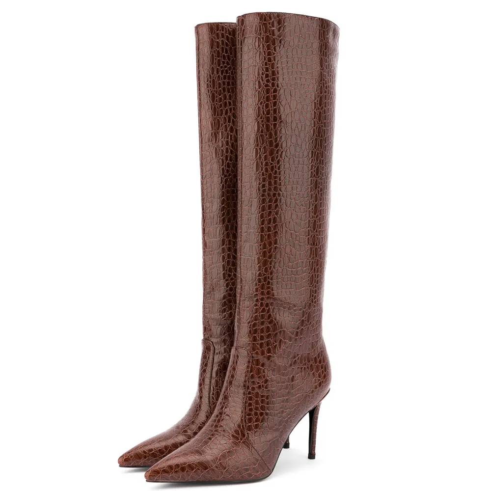 

GCYFWJ Autumn Winter Women Long Boots Pointed Toe Knee High Woman Botas Mujer 2023 Sexy Thin Heel Ladies High Heels Shoes Women