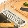 Kitchen Telescopic Storage Rack Sink Organizer Rack Telescopic Faucet Organizer Towel Sponge Storage Adjustable Storage Rack 1