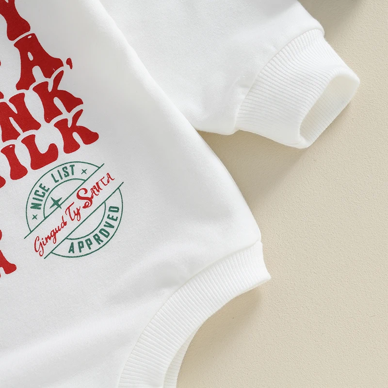 

Toddler Baby Girl Boy Romper Letter Embroidery Sweatshirt Romper Long Sleeve Jumpsuit Fall Winter Clothes