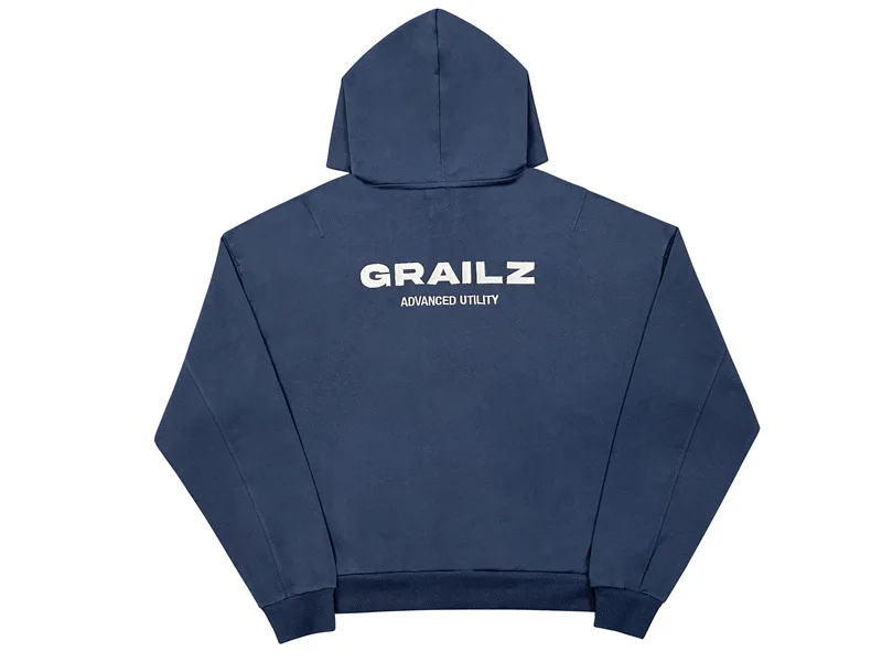 

New 2023 Men Grailz Patched Wax Dyed Gentleman Hoodies Hoody hooded Sweatshirts velvet Thicken Fleece Hip Hop Street #439