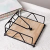 Flat Napkin Holder Metal Kitchen Napkin Holder With Weighted Tension Arm Rustic Tissue Paper Dispenser For Countertop Table 1