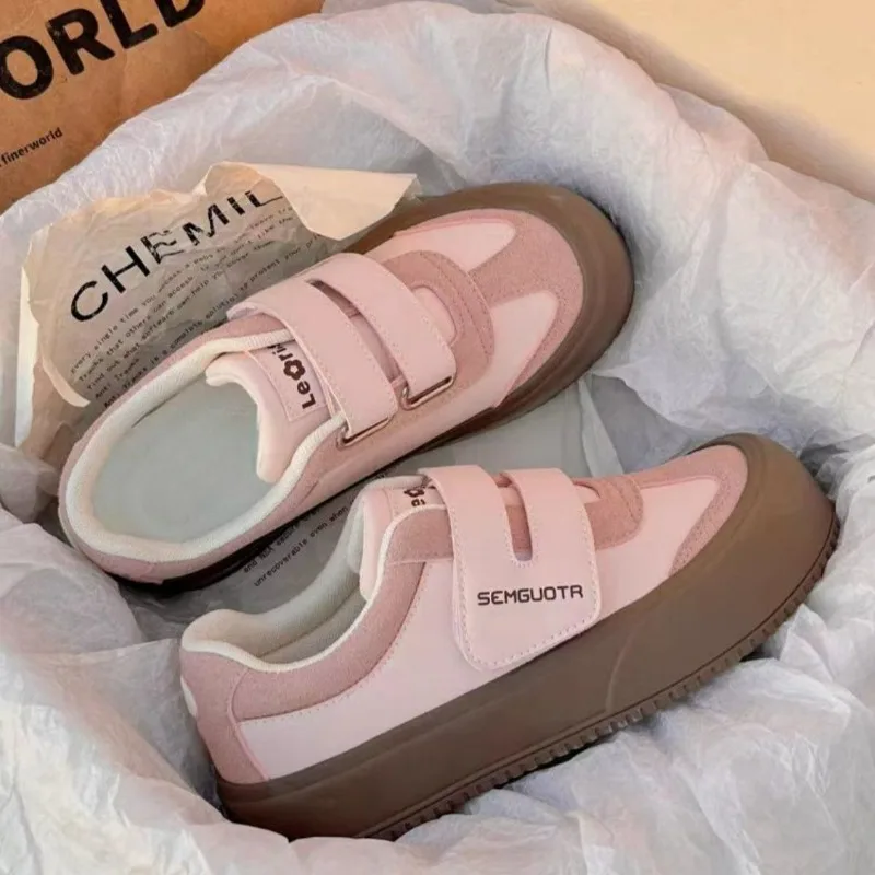 Pink Platform Sneakers Women's Sports Shoes Spring Summer School Casual Tennis Female Flats Vintage Vulcanize Kawaii Footwear