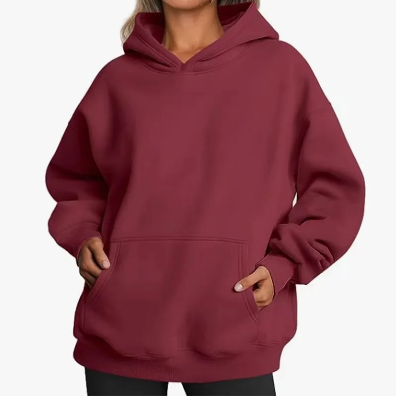 Moletom Feminino INFITTY Com Capuz - Lã Forrada Para Outono/Inverno
