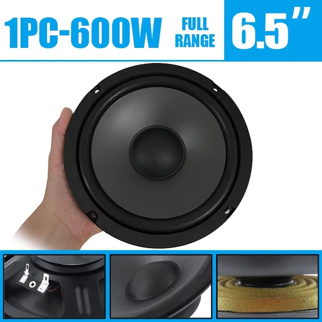 1PC 6.5 inch 600W Car Audio Accessory Coaxial Speaker Audio Tiltable Speaker Full Frequency Universal HiFi Car Stereo Subwoofer