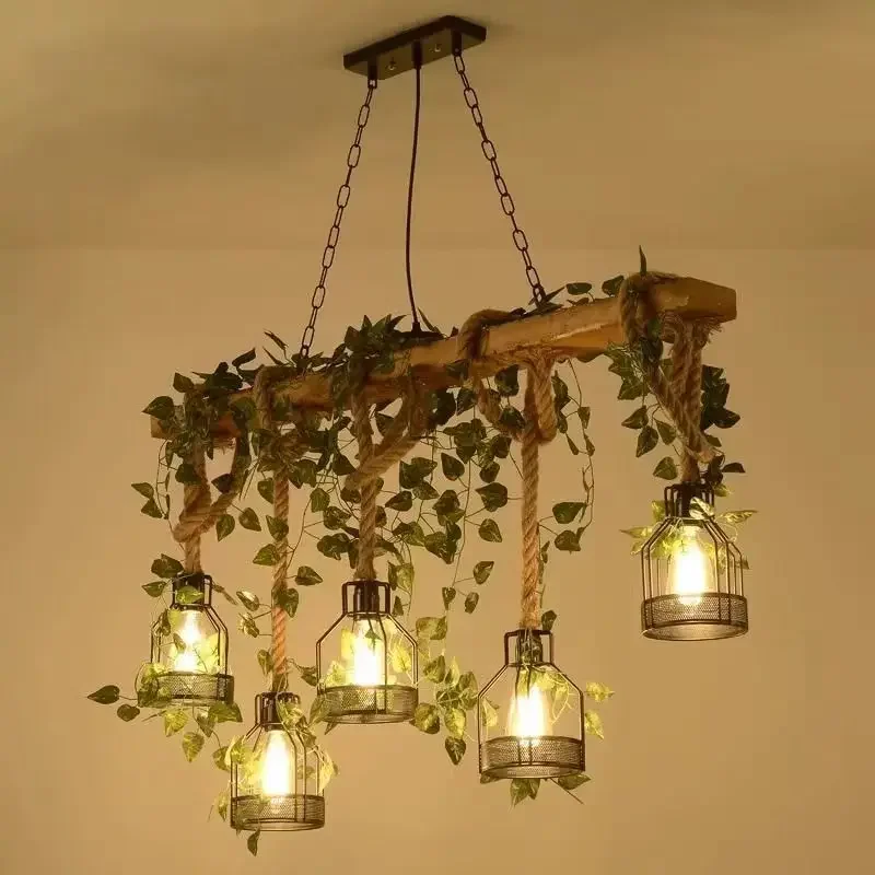 FAIRY American Country Pendant Lamp Retro Creativity Plant Music Restaurant Cashier Counter Bar Cafe Milk Tea Shop Chandelier 3