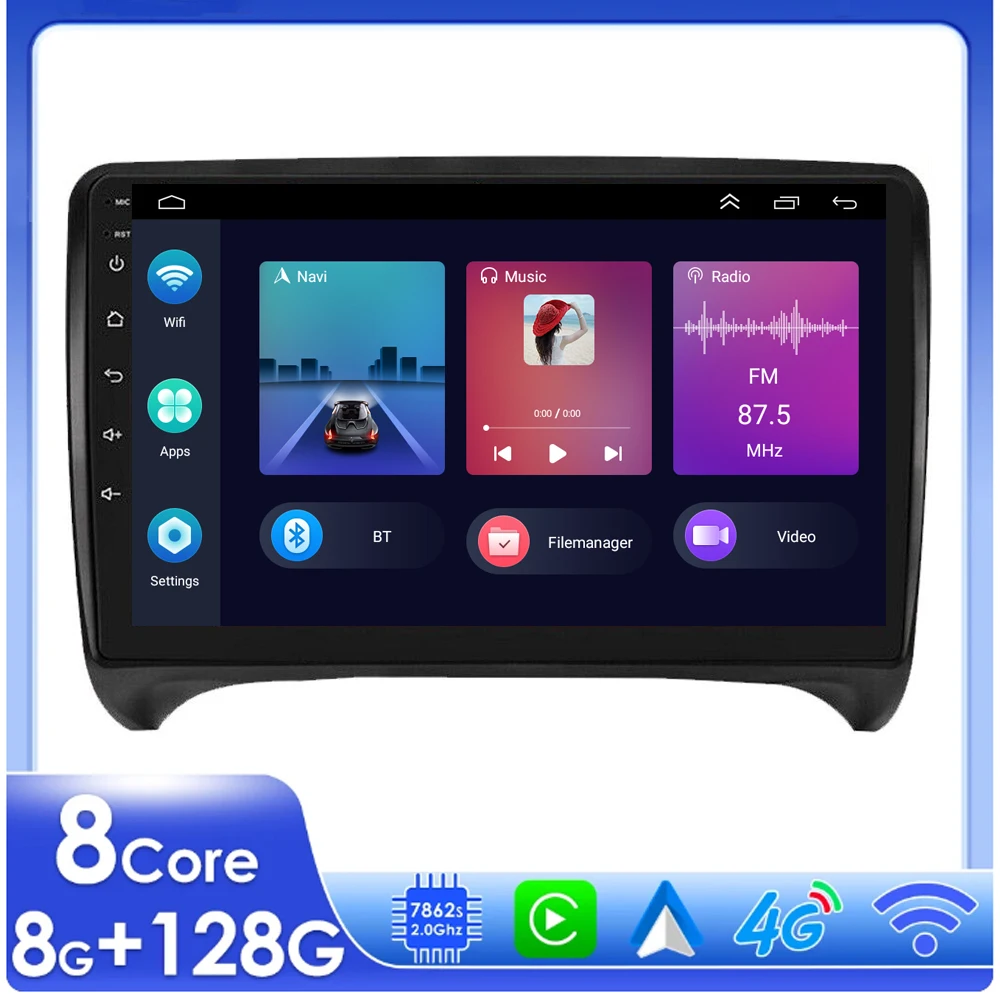 

Android 13 Carplay Auto 2 DIN Intelligent System For Audi TT MK2 8J 2006 - 2014 Car Radio Multimedia Player Stereo GPS DSP RDS