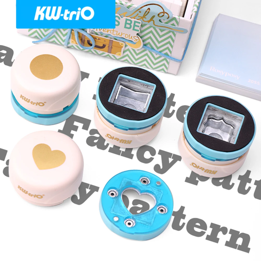 KW-triO Craft Hole Punch Handmade Scrapbook Paper Puncher Scrapbooking Maganetic Punches Crafting Designs for Office Supplies