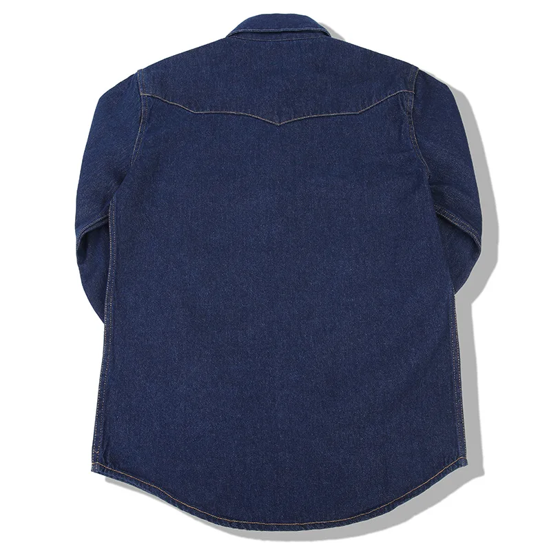 Camisa vaquera vintage americana para hombre, camisa militar gruesa lavada de manga larga para primavera y otoño, camisas vaqueras para hombre de alta calidad_voghion.com