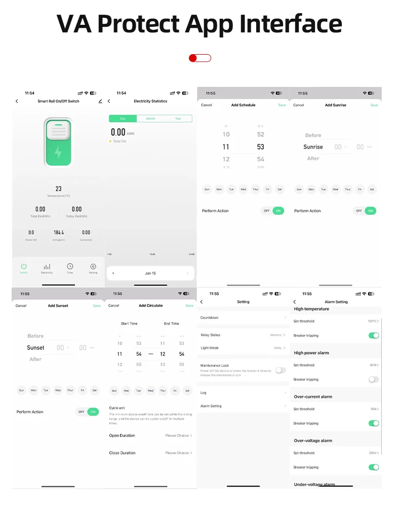 MCB wireless connection setup guide with Tuya app