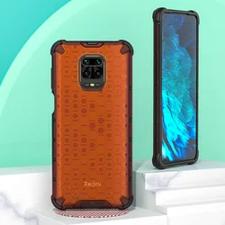 Durable Honeycomb Shockproof Phone Case for Redmi Note 8 (Red)