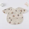 New Short Sleeve Washcloth Baby Bibs Cute Waterproof Feeding Apron Bib Soft Burp Cloth For Toddler Boy Girl Bandana Bibs 4