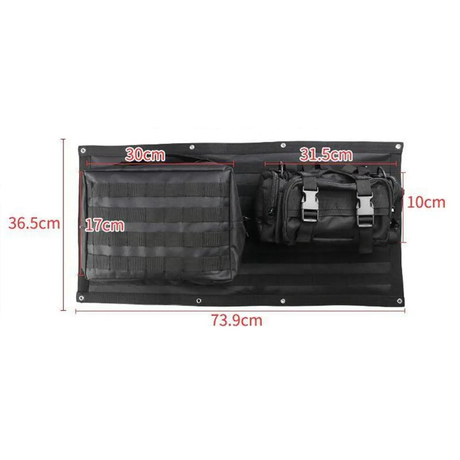 Tailgate Storage Bag Tool Easy to Use Rear Door Cargo Organizer for JK