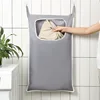 Over-the-Door Hanging Laundry Basket Wall-mounted Dirty Clothes Storage Organizer for Bathroom Toy Storage 1