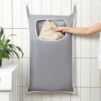 Over-the-Door Hanging Laundry Basket Wall-mounted Dirty Clothes Storage Organizer for Bathroom Toy Storage 1