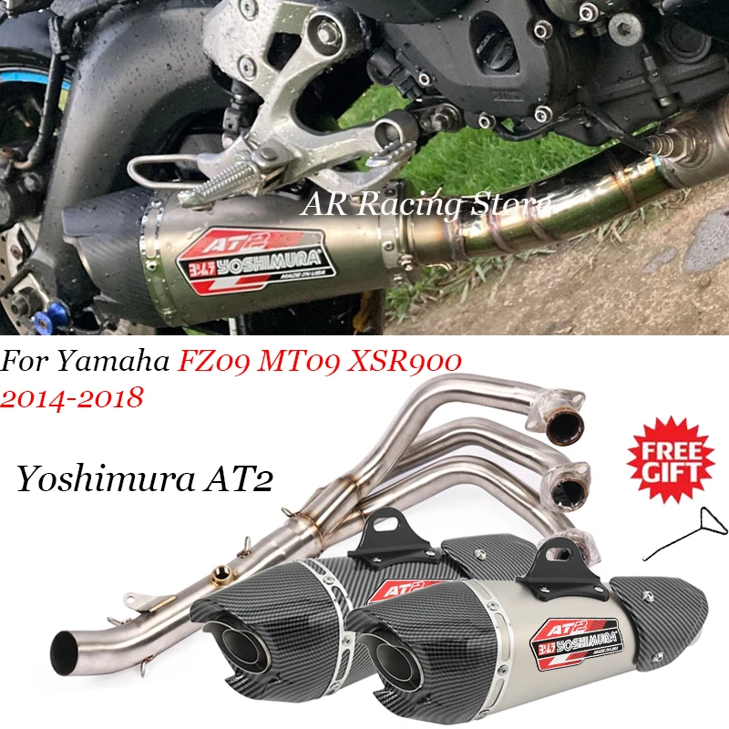 Full System Yoshimura AT2 Slip On For yamaha FZ 09 MT 09 MT 09 2014
