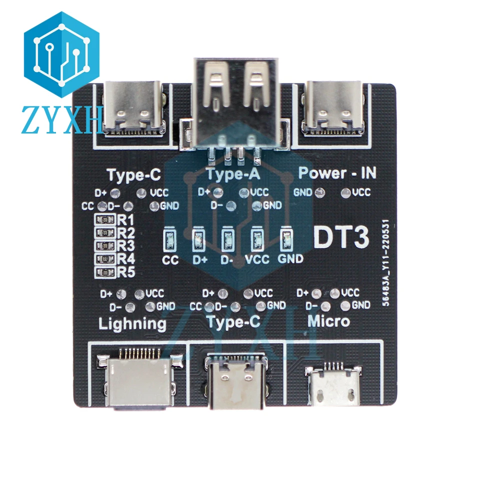 Usb Cable Tester Board Treedix Probador De Cable Y Placa De Prueba Para USB Tipo A, B, C, Micro B, Mini B - Comprobador De Datos Probador Cables USB