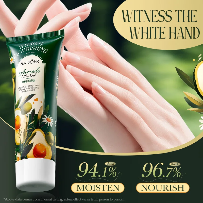 Avocado Nourishing Hand Cream 80g Nourishing Whitening Anti-aging Olive Oil Moisturizing Hand Cream