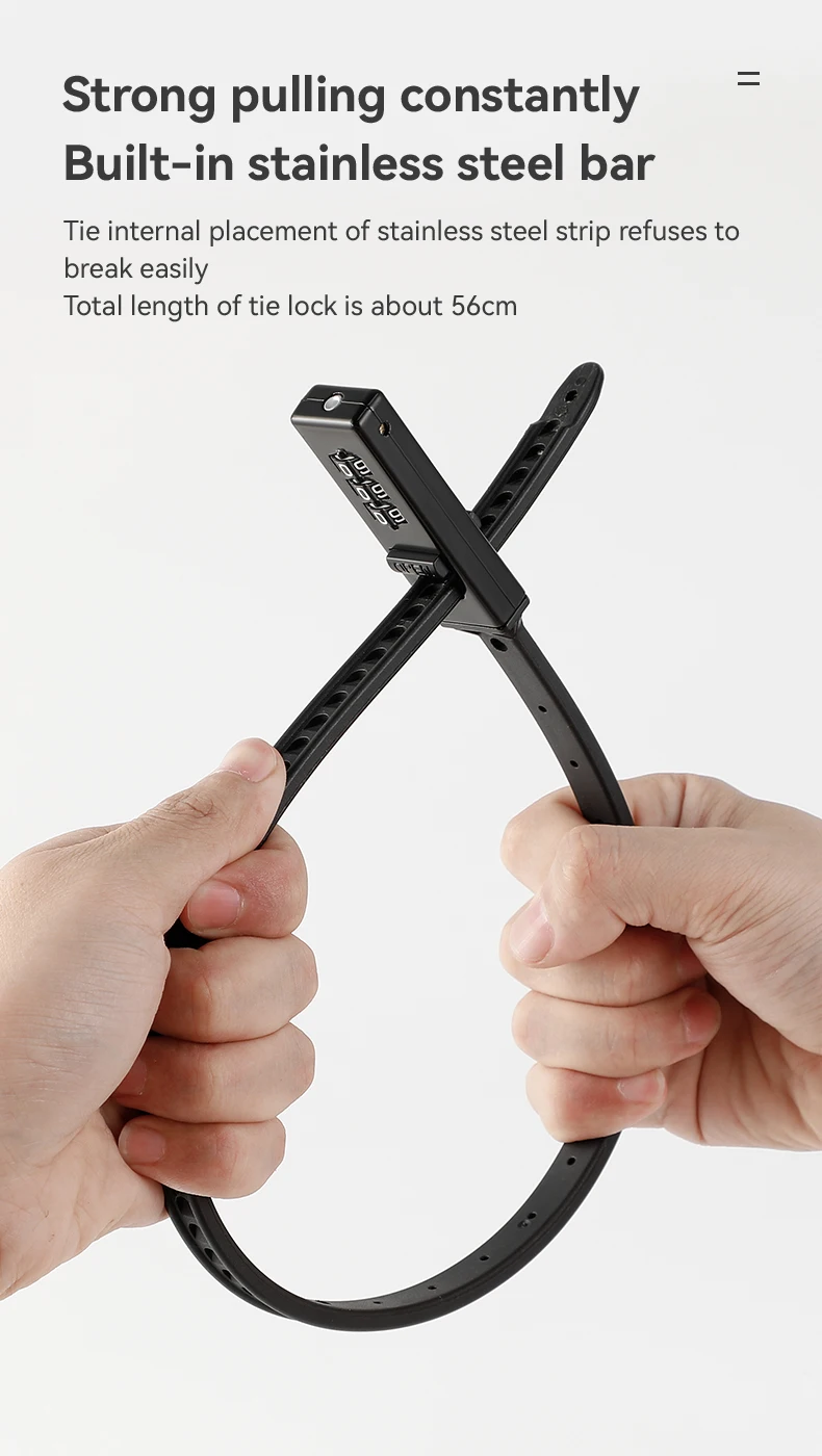 Description Picture 5 of item3-digit Password Helmet Lock Multipurpose Bicycle Electric Scooter Motorcycle Portable Anti-theft Racing Bike Accessories Tie