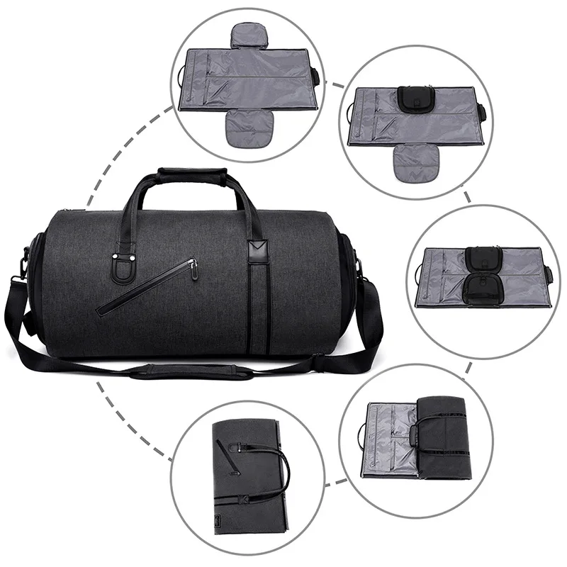 Suit Bag Multifunctional Travel Bag Portable Men's and Women's Suit Bag, Independent Storage for Business Travel Bag