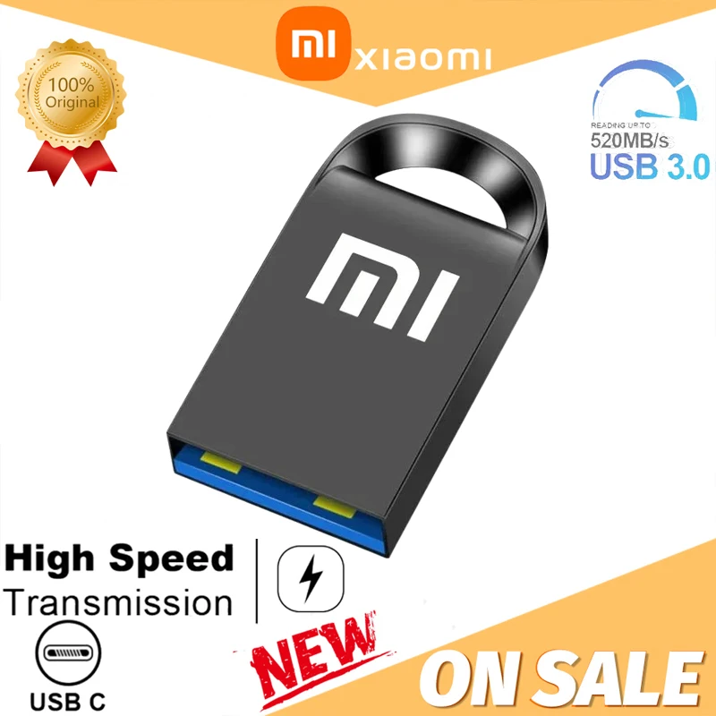 Xiaomi Mini 2TB U Drive USB 3.0 1TB 512GB Type-C High Speed Pen Drive Metal Waterproof USB Flash Drives Memoria USB Stick New