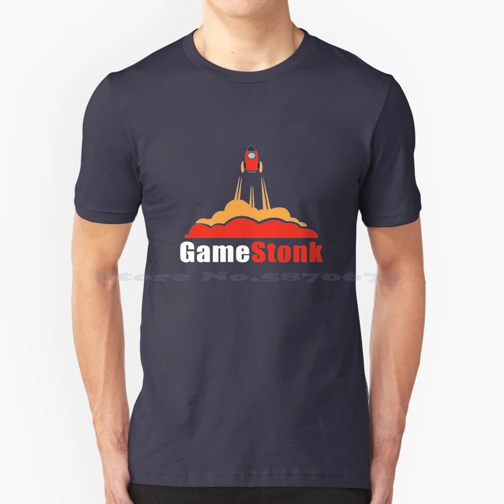 The Rocket Stock T Shirt 100% Cotone Tee Gamestop Gme Gamestonk