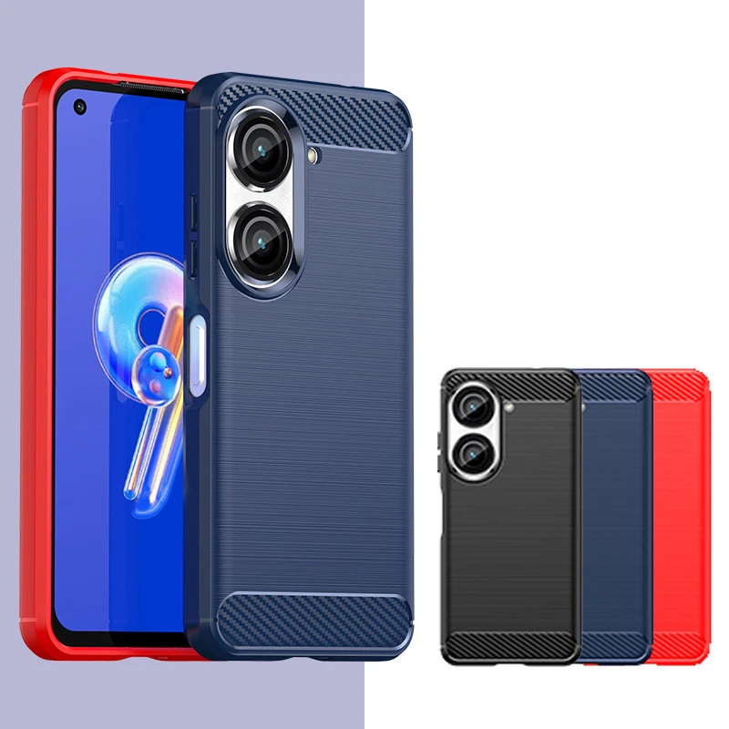 Per Asus Zenfone 10 Custodia Cover Asus Zenfone 10 Cover New Bumper Soft Antiurto Tpu Fibra Di Carbonio Fundas Asus Zenfone 10 10Z 9 9Z