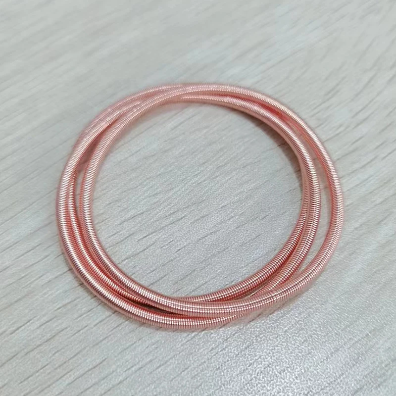 HuPo.HuTu. Stylish And Simple Personality Diameter 4.2mm Spring Coil Bracelet Men Screw Head Open Carbon Steel Bracelet Women 5