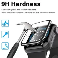 Protecteur d'écran pour Apple Watch 9 SE 8 7 6 3, accessoires en verre souple 9D HD, film complet iWatch série 44mm 40mm 42mm 38mm 45mm 41mm 3