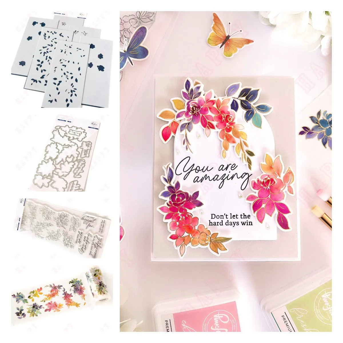 Vines & Roses Metal Cutting Dies Stencil Clear Timbri Fai Da Te Scrapbooking Card Paper Handmade Profect Love Flowers 2024 Holiday