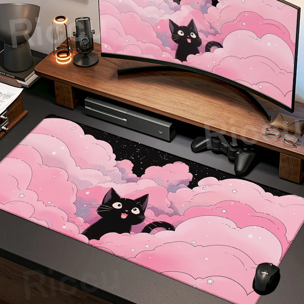 Anime Mouse Pad Gamer Accessories Cartoon cute cat Keyboard Mousepad Gamer Desk Mat Cute Computer Offices Pc Cabinet Kawaii Mice