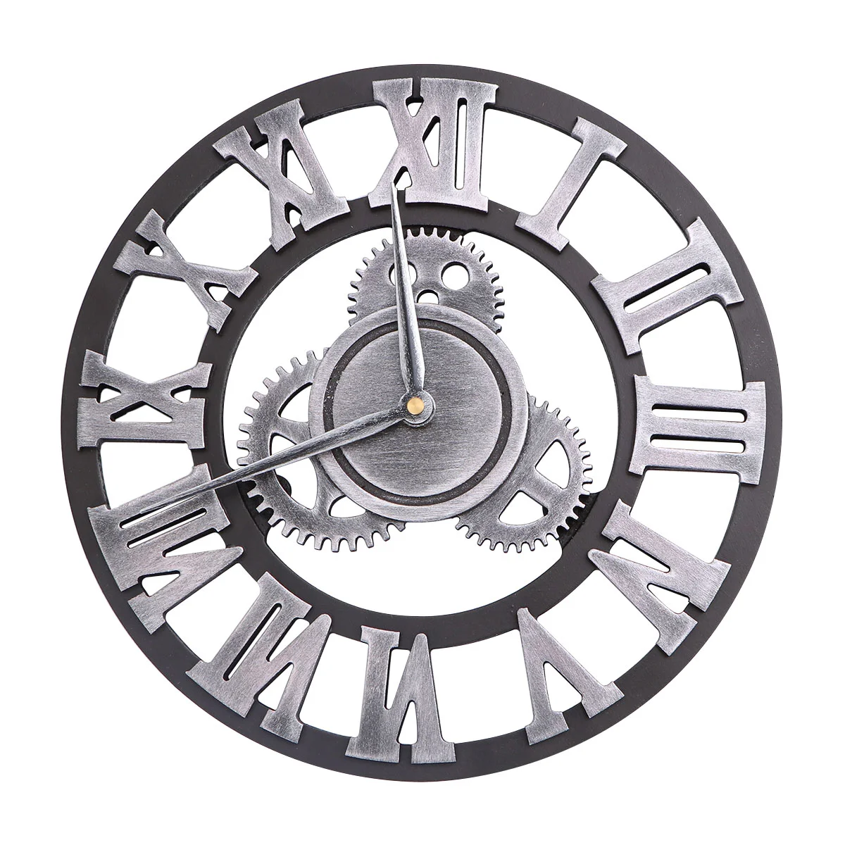 

1 Pc 30CM Metal Gear Wall Clock Moving Gear Clock Rustic Gear Wall Clock Industrial Decor Clock for House Warming Gift