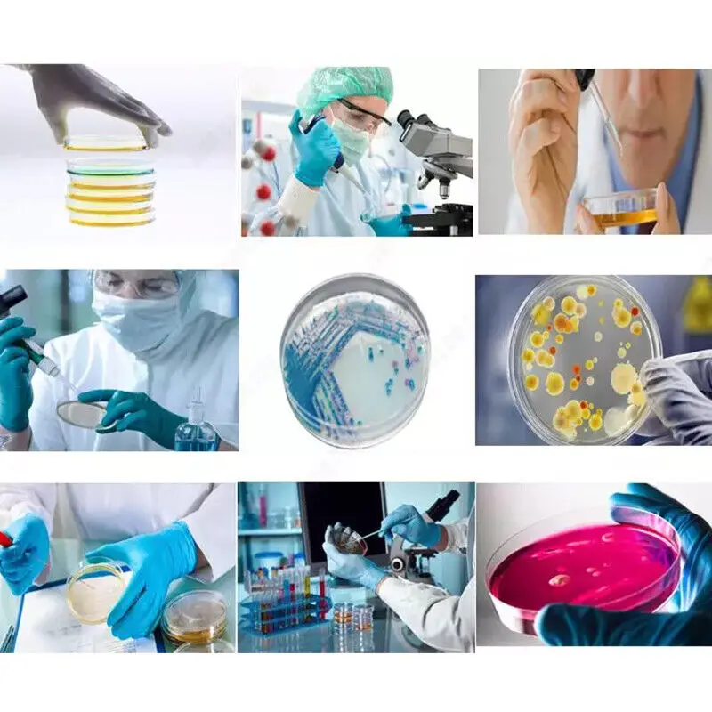 50Pcs Plastic Sterile Petri Dishes Bacteria Culture Dish with Lids 90x15mm for Laboratory Biological Scientific School Supplies petri dishes