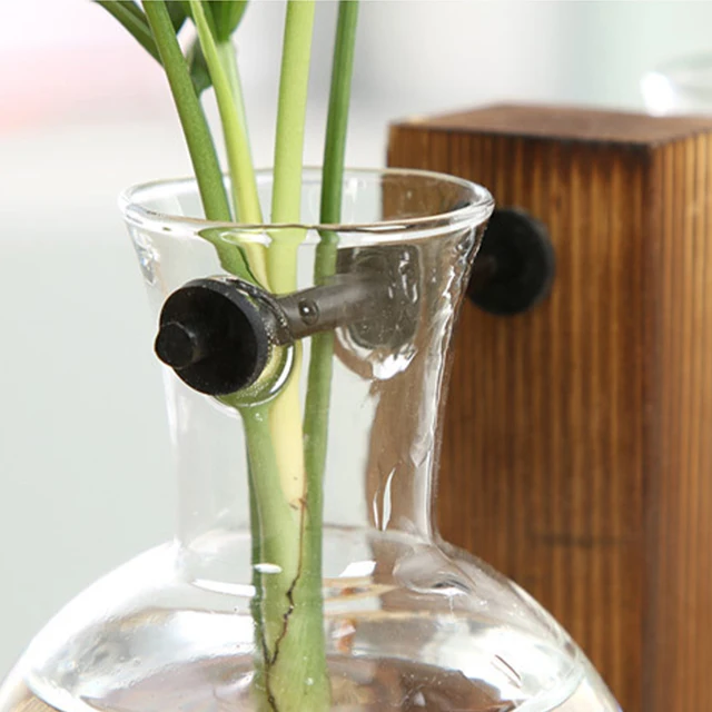 Terrarium Hidroponikus Növény Vázák Vintage Virág Edény Átlátszó Váza Fa Keret Üveg Asztali Növények Otthoni Bonsai Dekoráció - Image 3