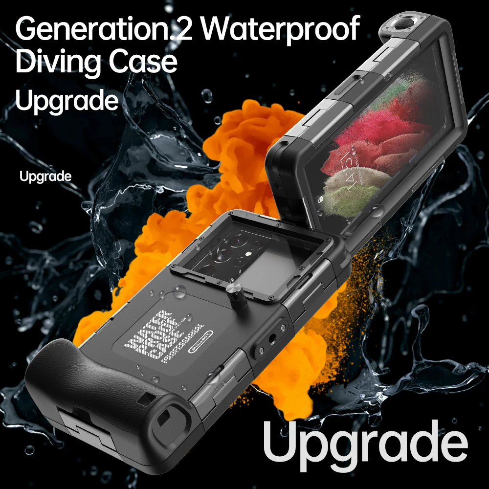 15M Waterproof Case For iPhone 15 14 13 12  Pro Max Underwater Photography Diving Phone Case Shell For Samsung S24 S23 22 Ultra