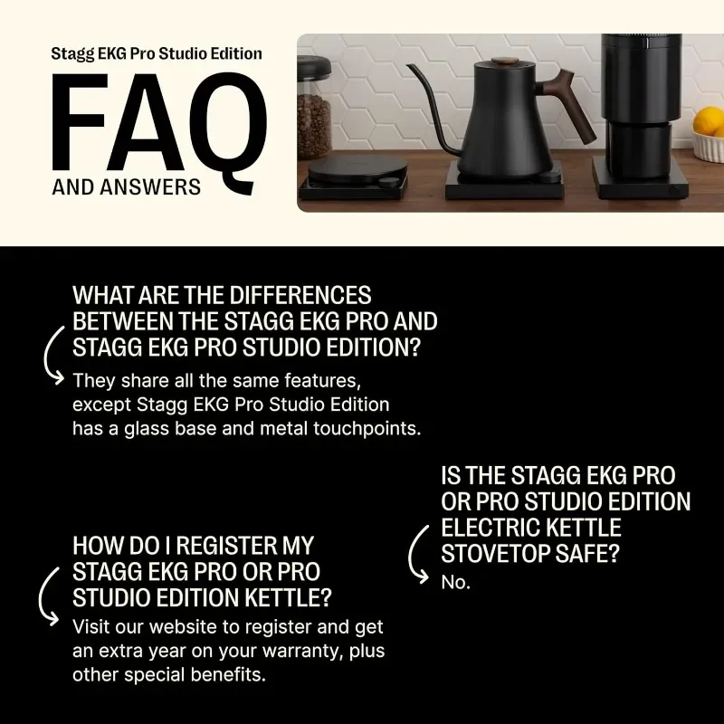 Description Picture 4 of itemFellow Stagg EKG Pro Studio Electric Gooseneck Kettle - Pour-Over Coffee and Tea Pot, Stainless Steel, Quick Heating