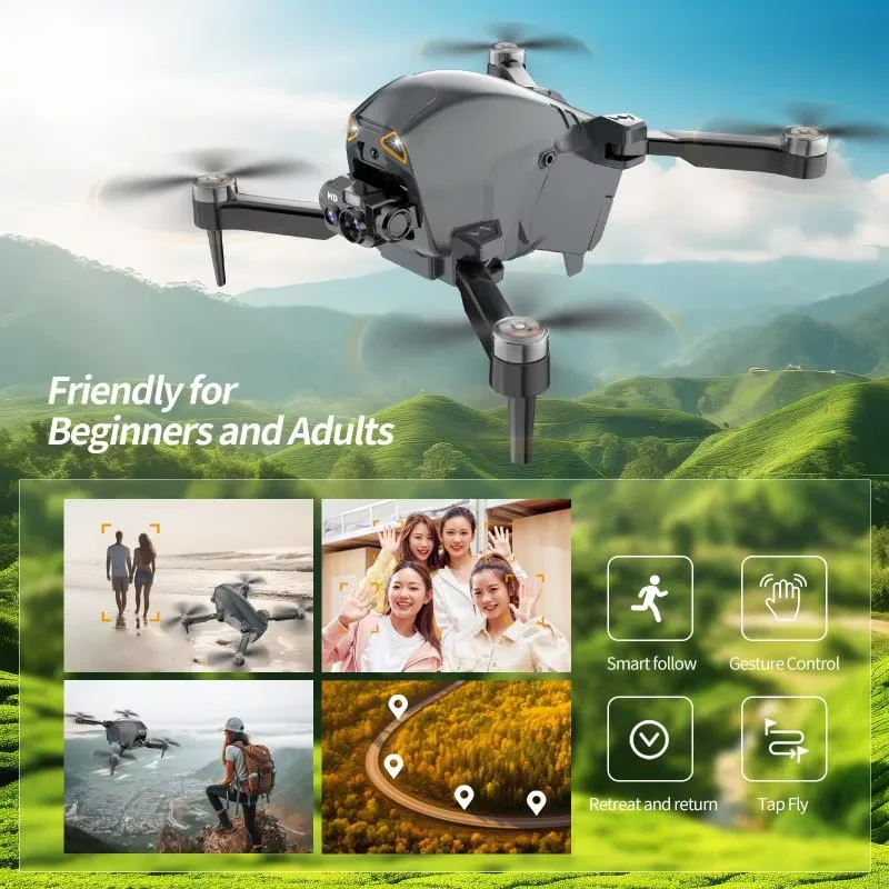 Drone Quadcopter S177 RC Mini Drone With 8K Camera HD Professional Intelligent Obstacle Avoidance Brushless Motor Foldable