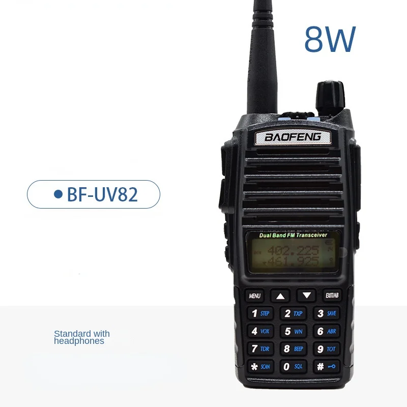 Baofeng UV 82 8W Military Walkie Talkie Long Range 10 KM High Power Modes Dual Ptt Baofeng UV82 UHF VHF Ham Radios UV-82 HP