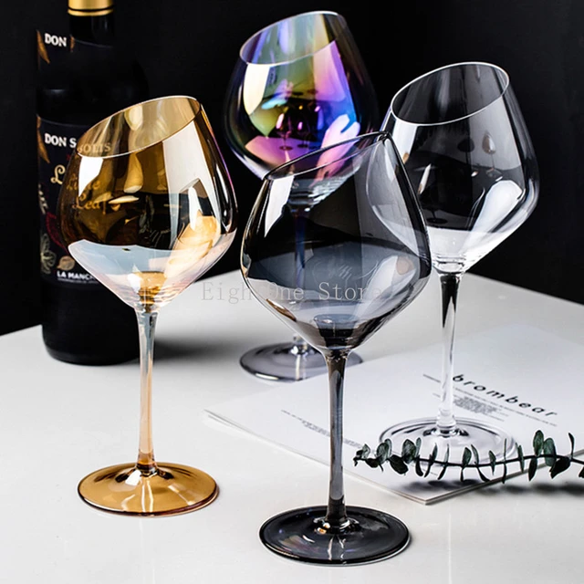 Fancy Nordic Glass Cup Set Bevel Wine Cocktail Glass Whiskey Champagne  Luxury Tacas De Vidro Para Vinho Colored Goblet Glasses - AliExpress