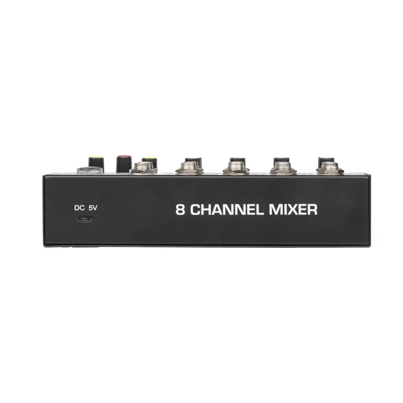 TEYUN Q-48 충전식 전문 휴대용 믹서, 사운드 믹싱 테이블, 일렉트릭 기타, 컴퓨터 DJ 인증, 8 채널