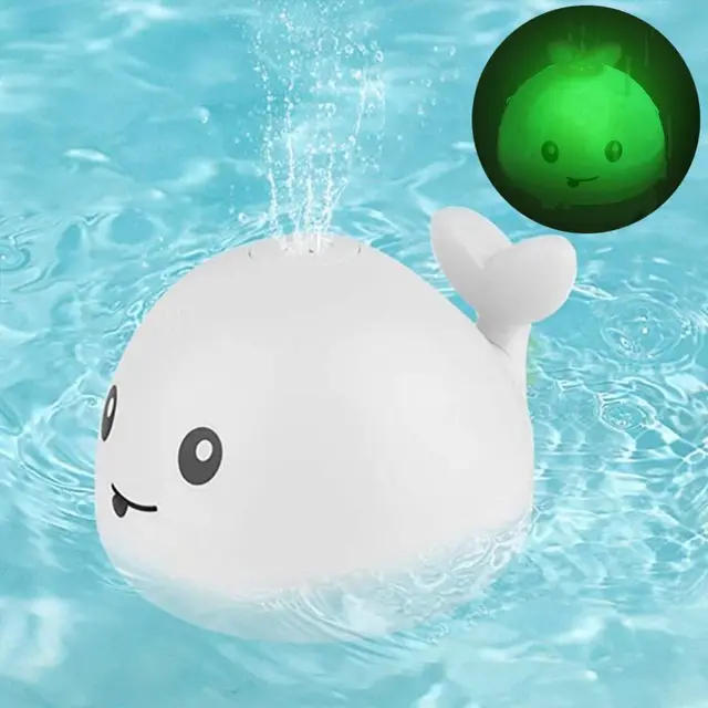 Bathing Toy Baby Light Up Bath Tub Toys Whale Water Sprinkler Pool Toys for Toddlers Infants Kids DIY Swimming Pool Beach Toys 5