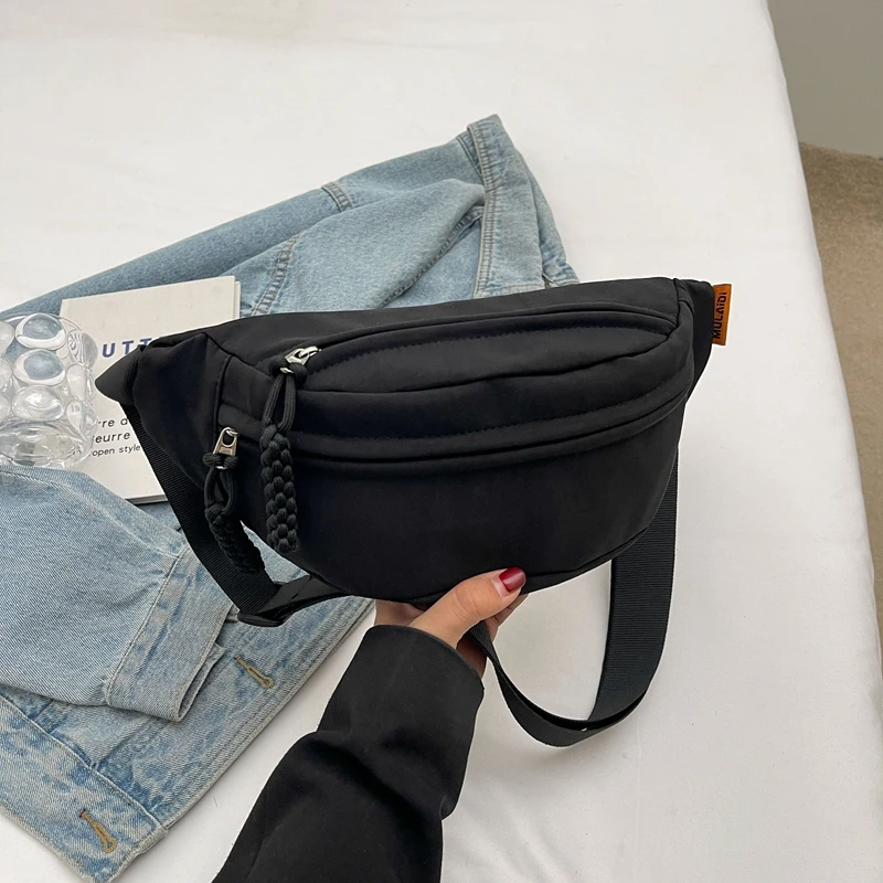 Tiptoegirls Chest Bag Fashion Sports Pack Cotton Fabric Messenger Bag Retro College Style Multi-functional Couples Shoulder Bag