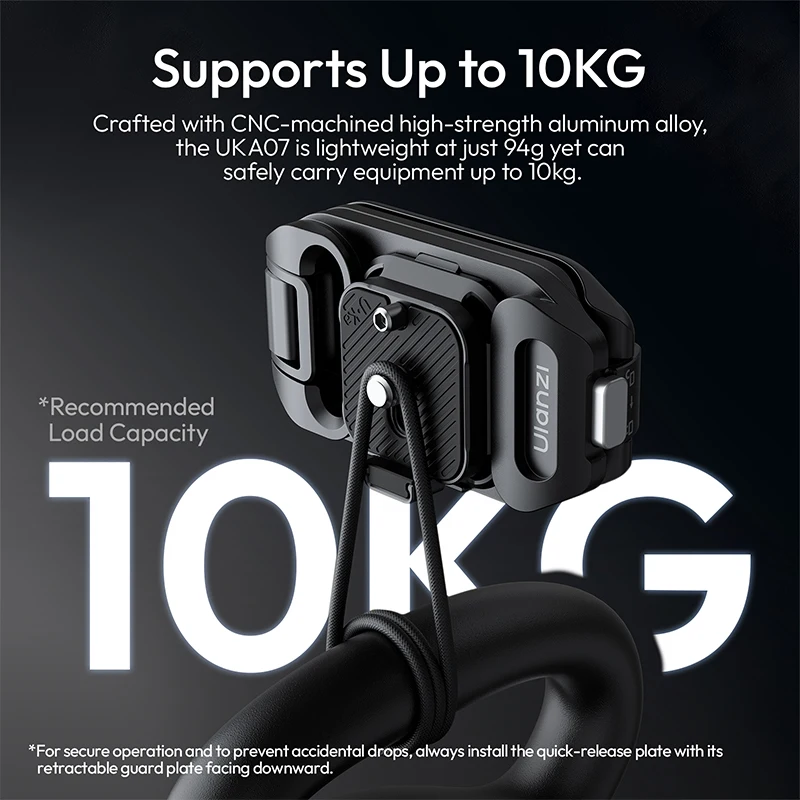 Ulanzi UKA07 Uka Quick-Release Kit for Backpack Hassle-Free Hanging 10KG Load Suit for Arca-Swiss & F38 Quick Release System