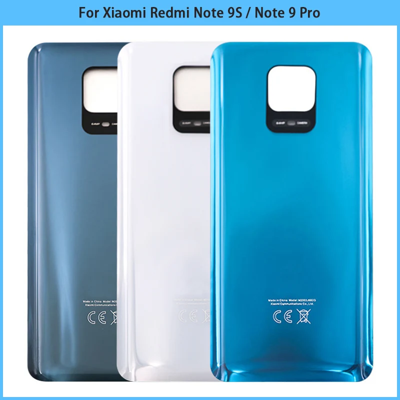 

10PCS For Xiaomi Redmi Note 9S 64MP Battery Back Cover Rear Door 3D Glass Panel For Redmi Note 9 Pro Glass Housing Case Replace